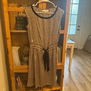 loft beach striped floral midi dress Women's Blue & White Striped Smocked Maxi Dress main image 1